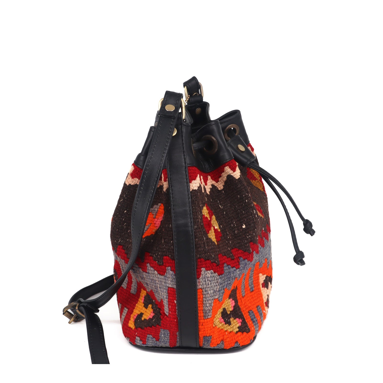 Casablanca Kilim Leather Bucket Bags