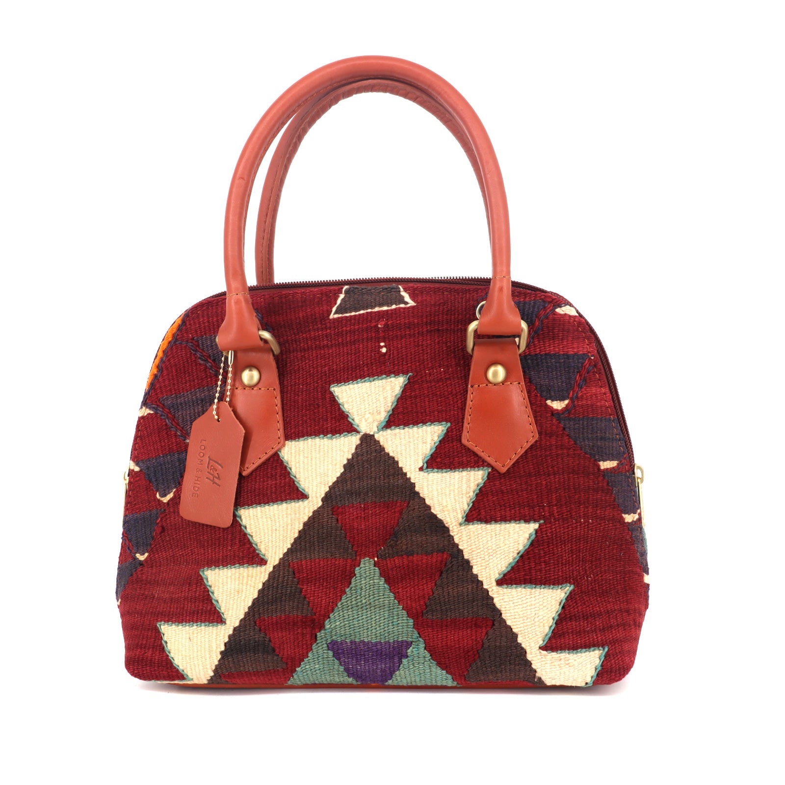 Sinai Kilim Leather Satchel Bag