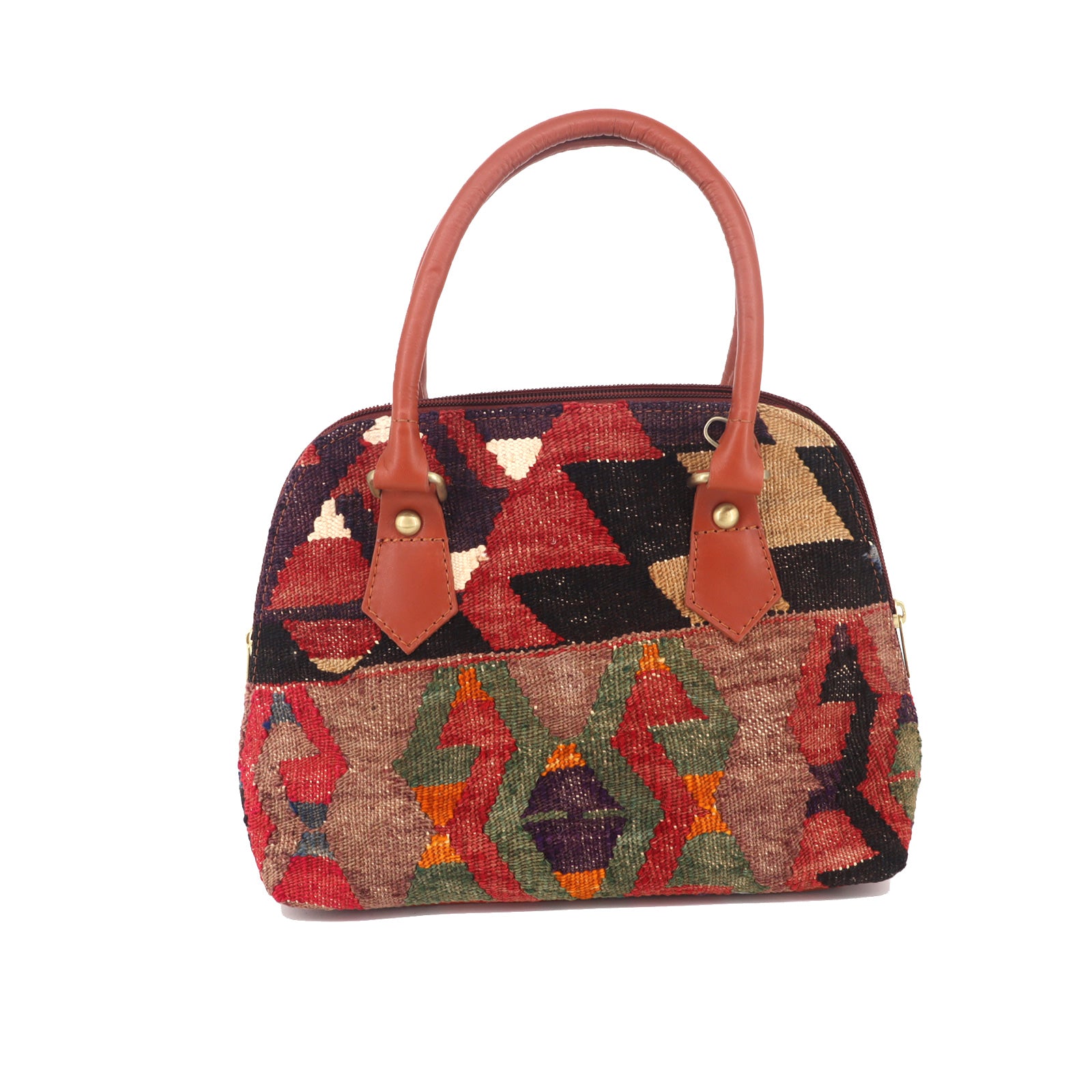 Valencia Kilim Leather Satchel Bag