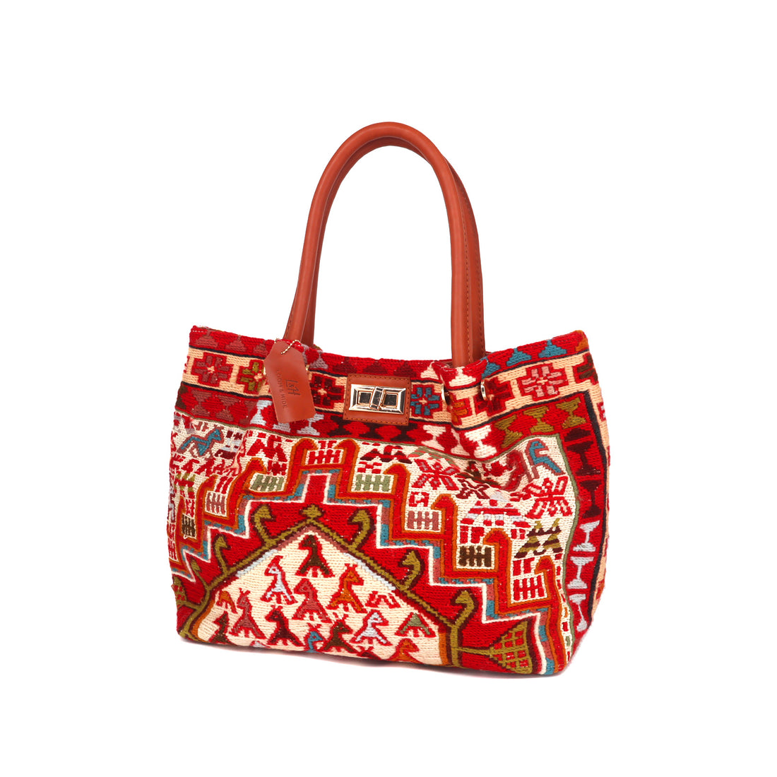 Siwa Oasis Kilim Leather Shoulder Bag