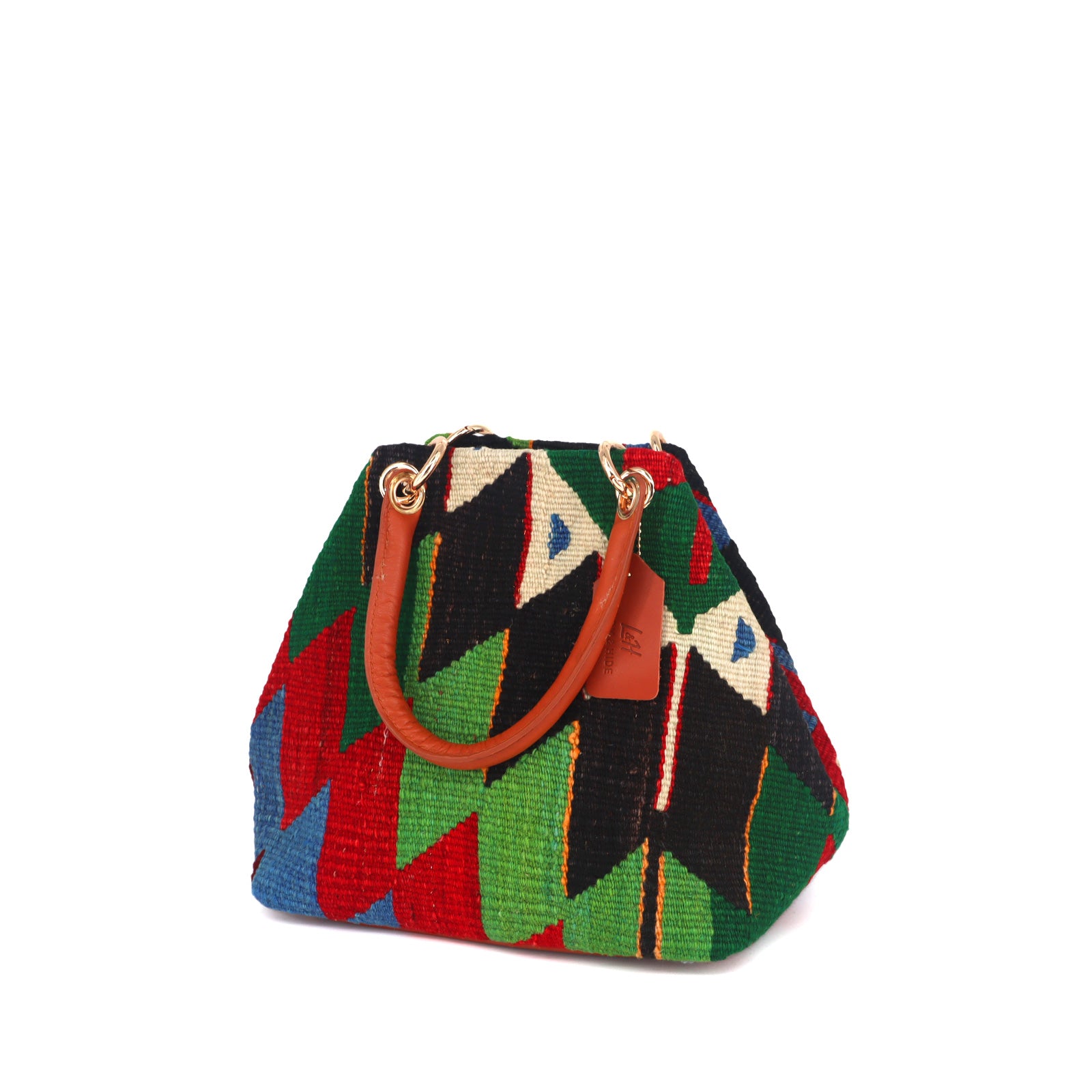 Geisha Kilim Leather Satchel Bag