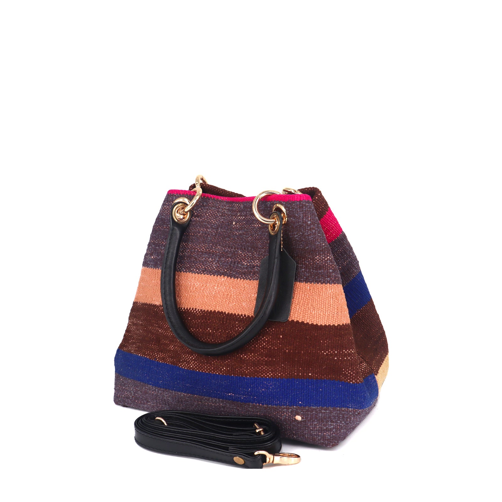 Samurai Kilim Leather Satchel Bag