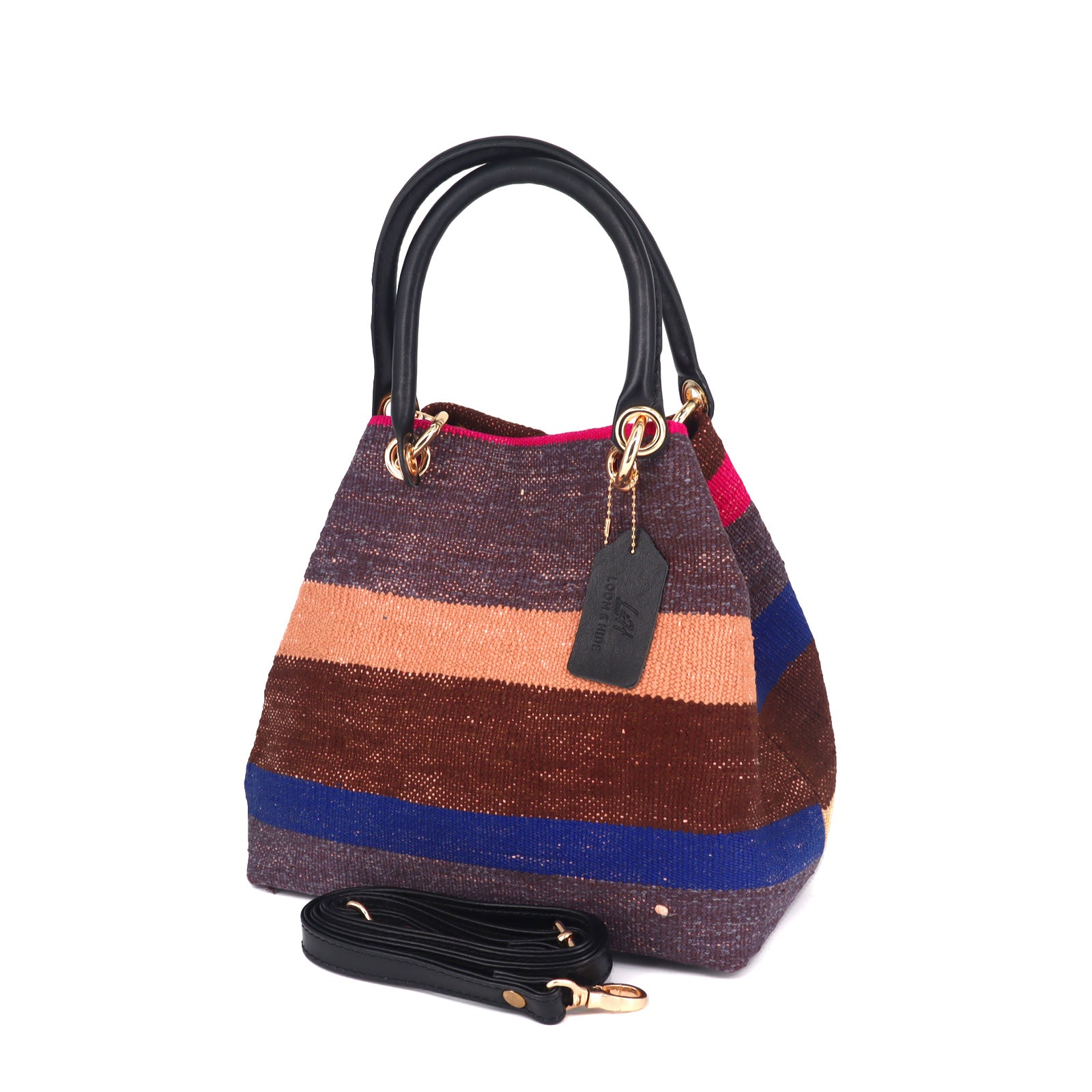Samurai Kilim Leather Satchel Bag