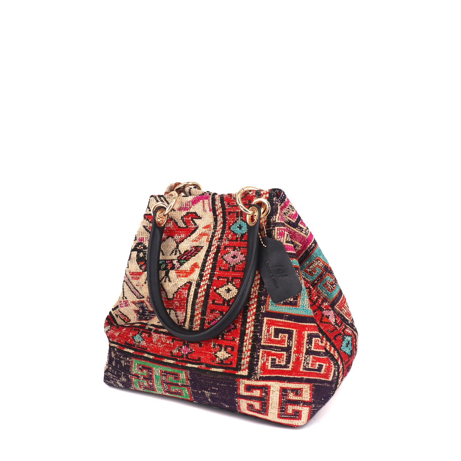 Cuzco Kilim Leather Satchel Bag