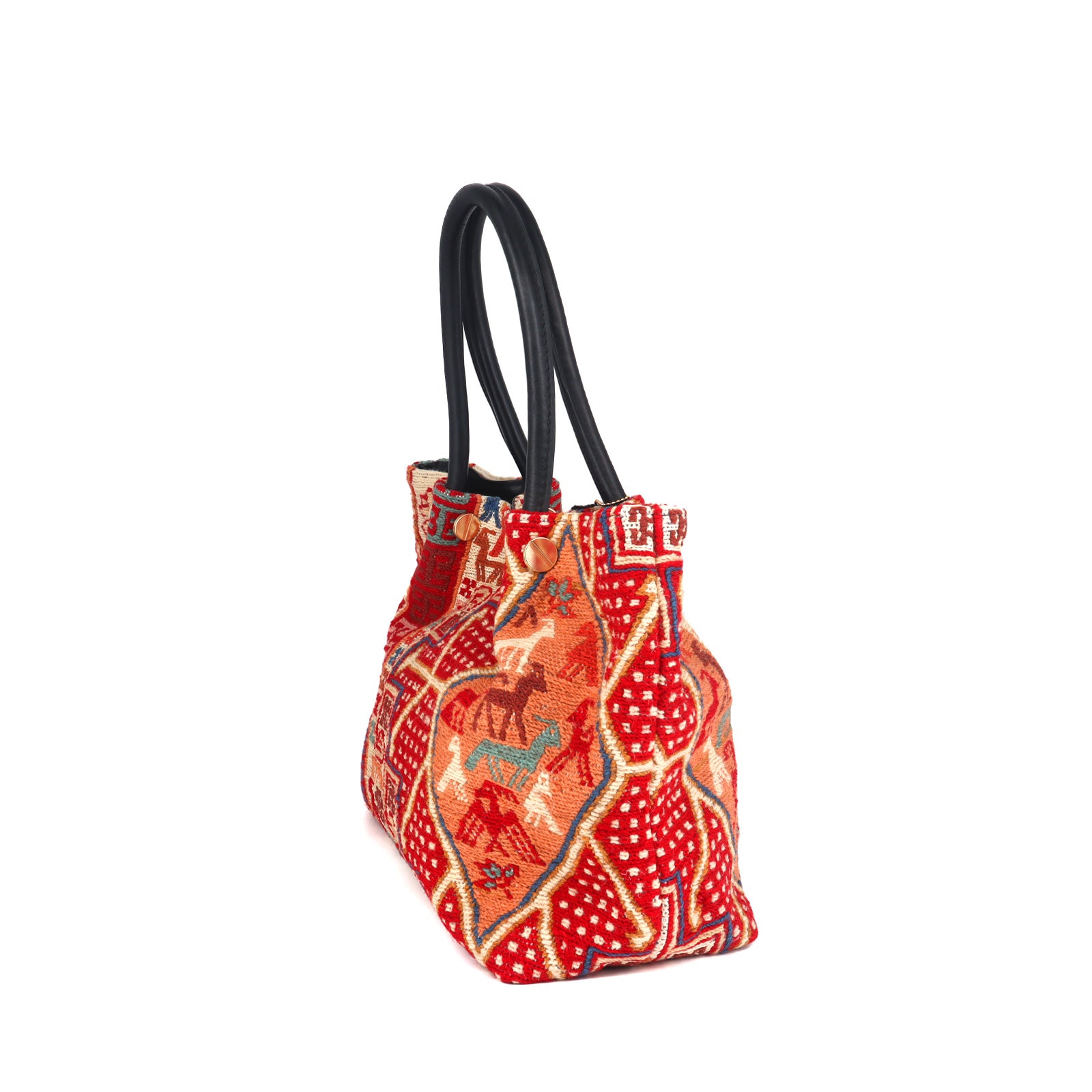 Anatolian Sunrise Kilim Leather Shoulder Bag