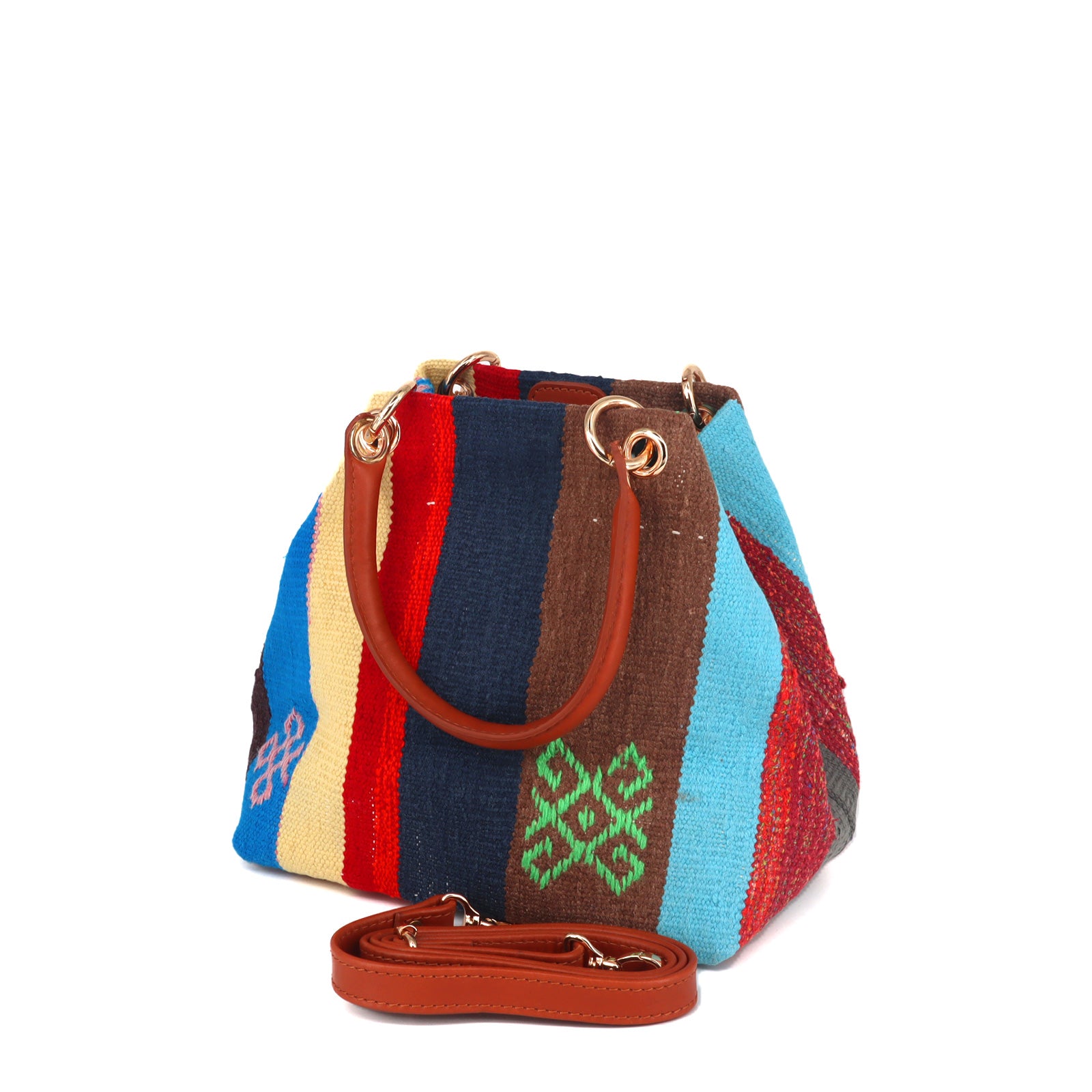 Versailles Kilim Leather Satchel Bag