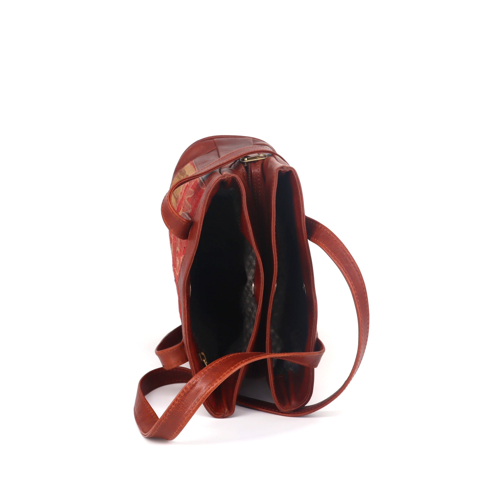 Nile Kilim Leather Shoulder Bag