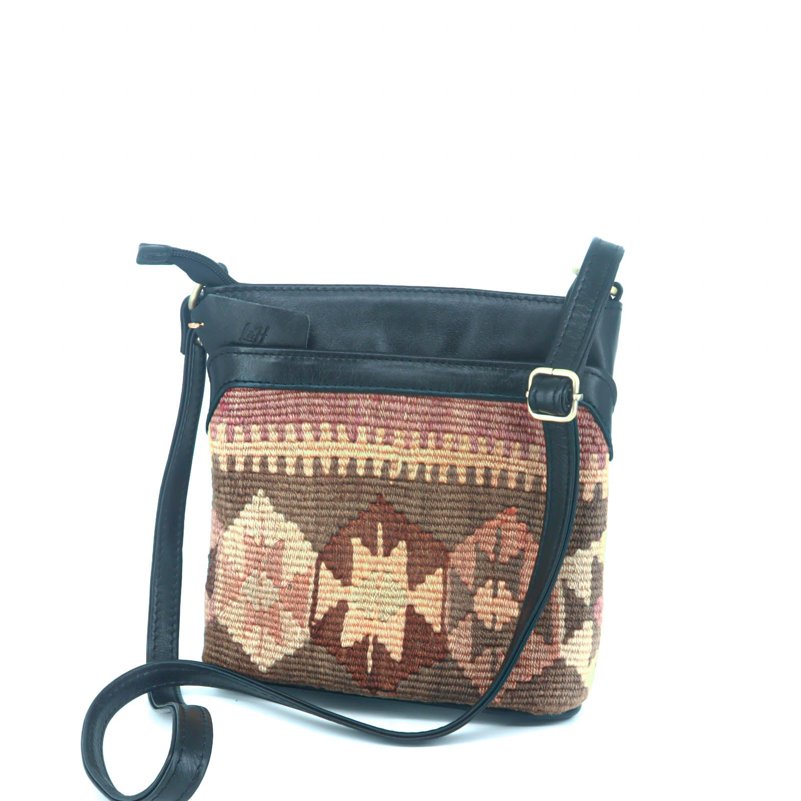 Jaipur Kilim Crossbody Leather Bag