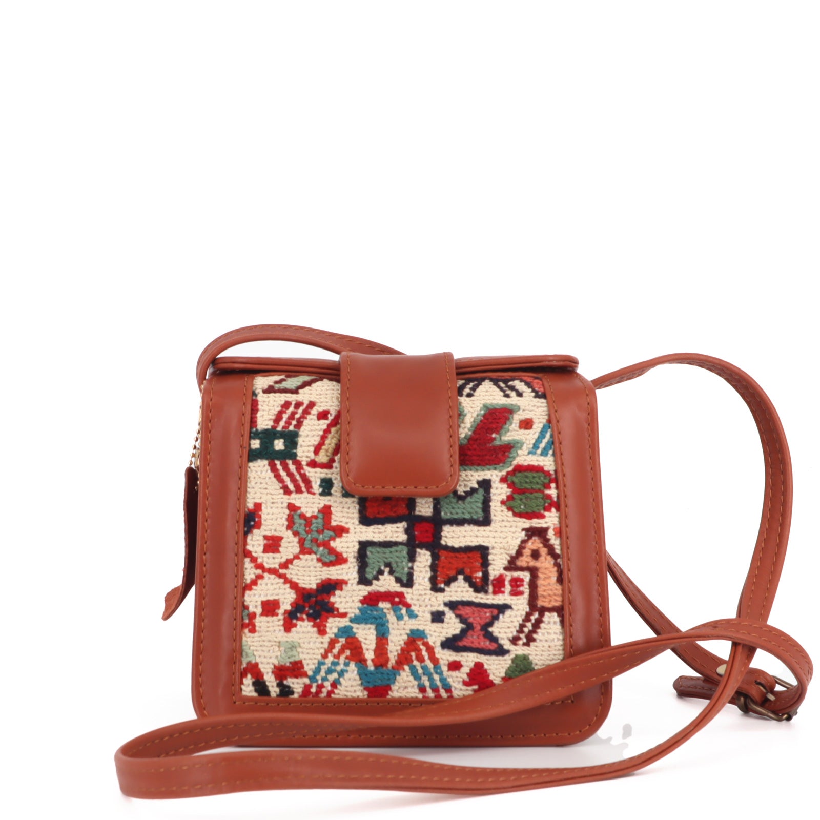 Tiziri Sumak Crossbody Leather Bag