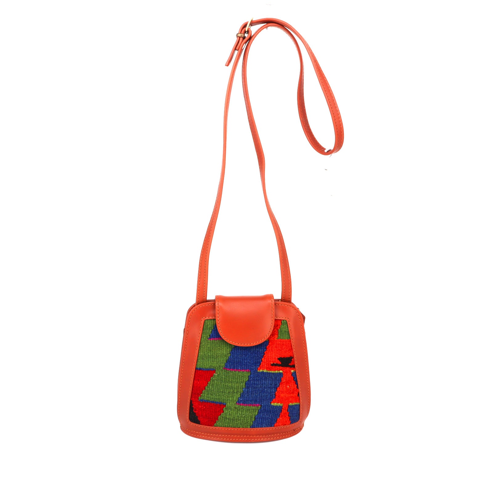 Caspian Kilim Crossbody Leather Bag | Messenger Kilim Leather Bag | Courier Kilim Leather Bag