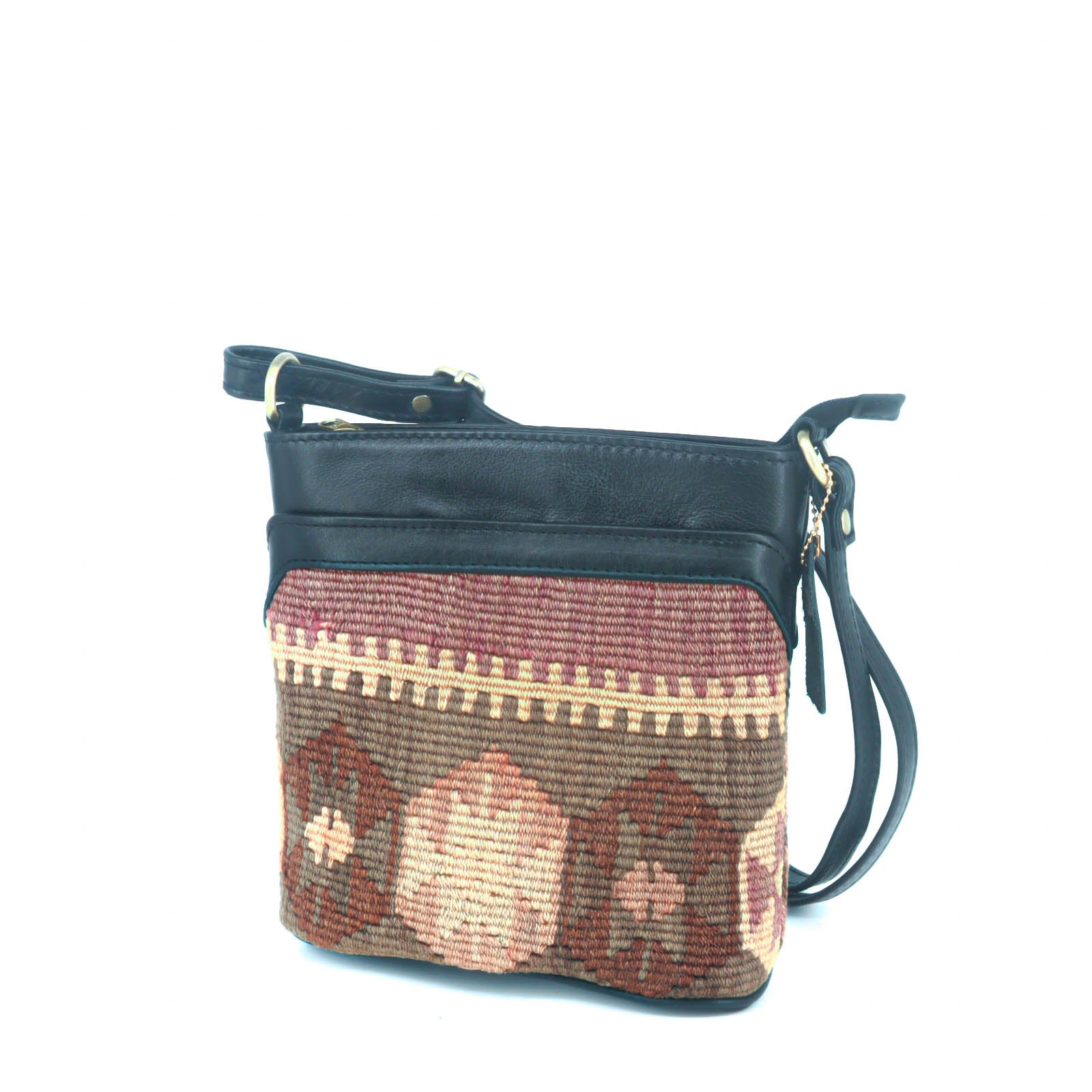 Jaipur Kilim Crossbody Leather Bag