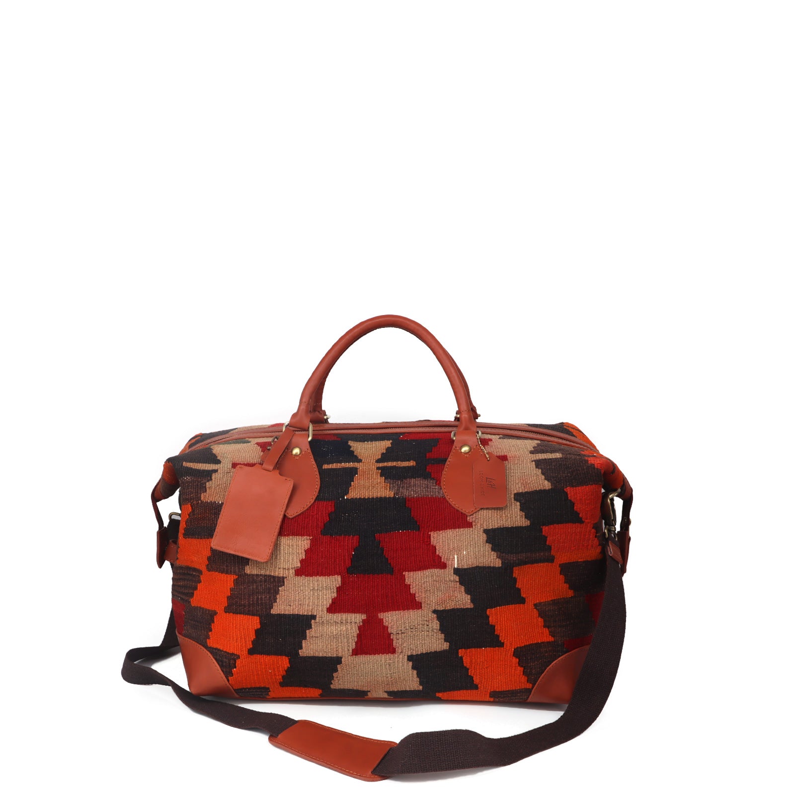 Mombasa Kilim Weekender Leather Bag