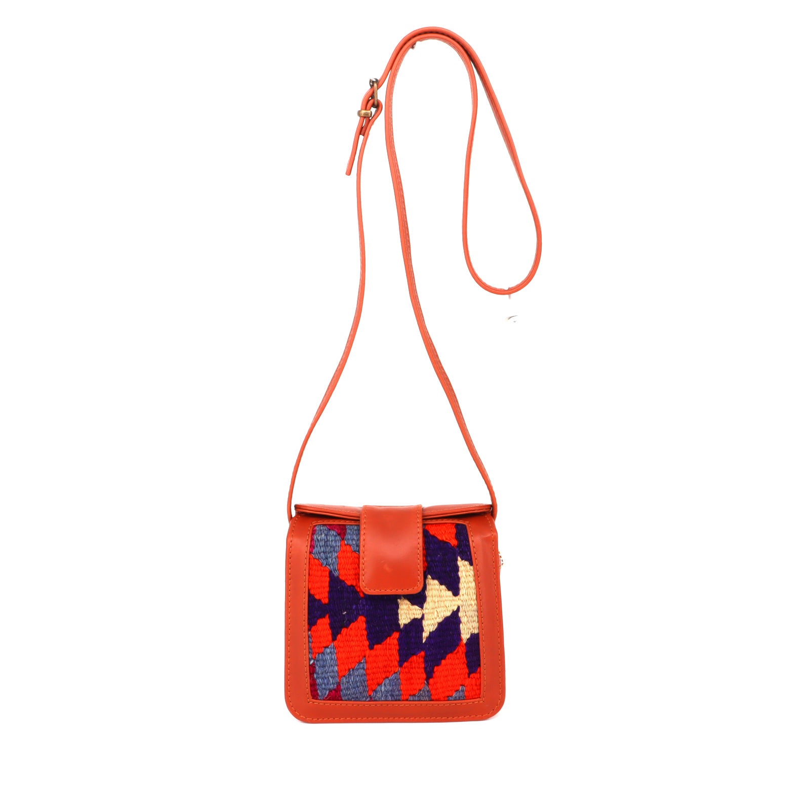 Casablanca Kilim Leather Crossbody Bag
