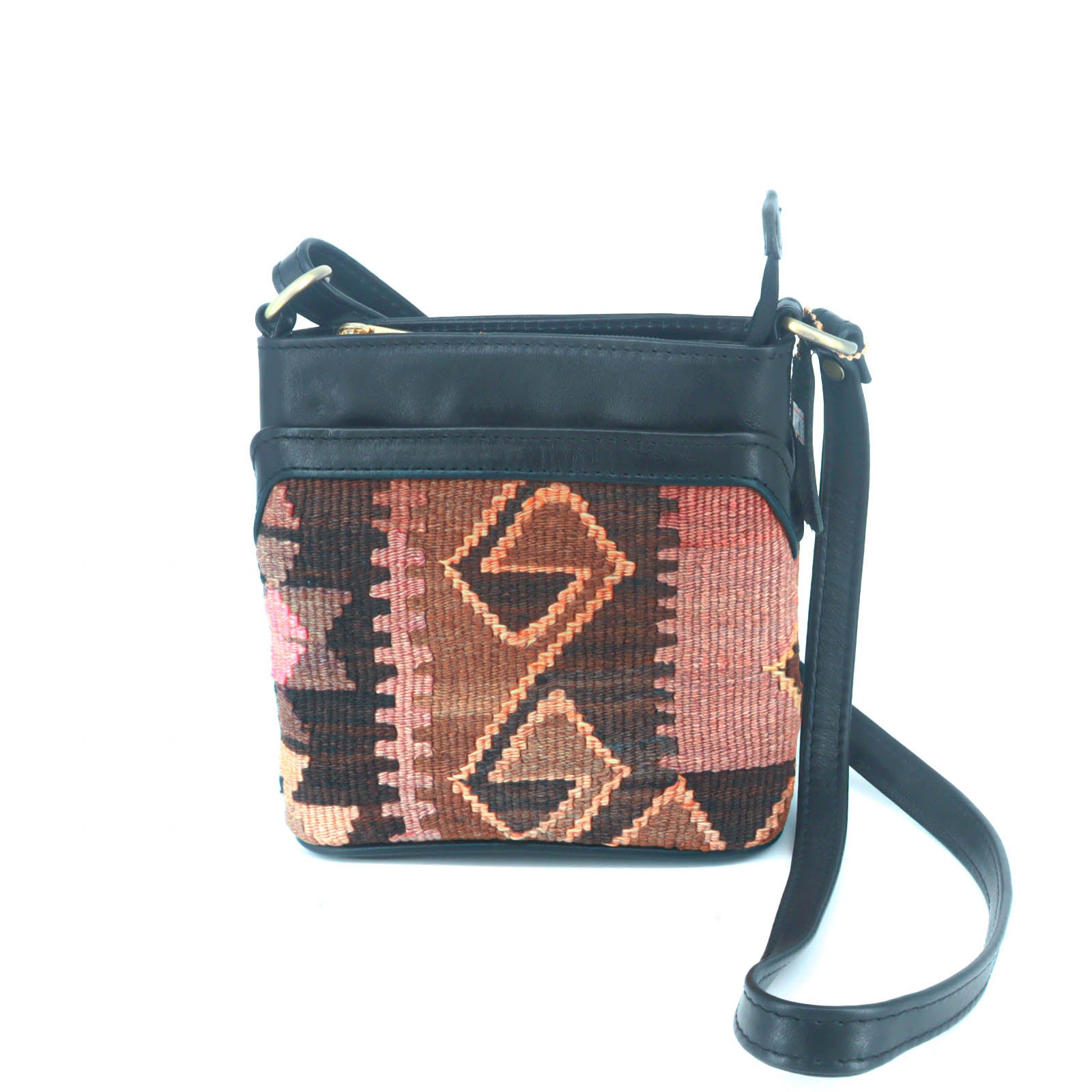 Maya Kilim Crossbody Leather Bag
