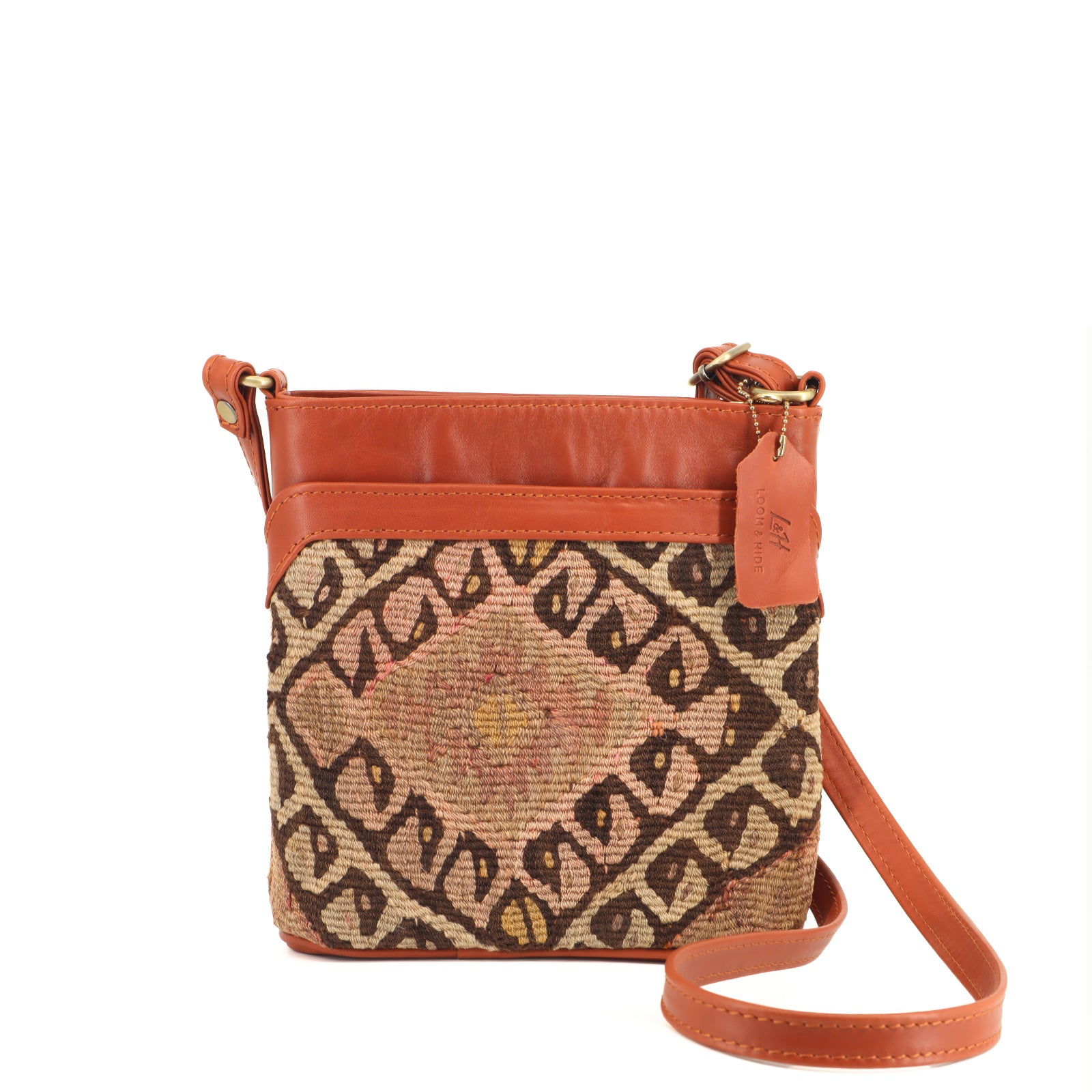 Lisboa Kilim Crossbody Leather Bag