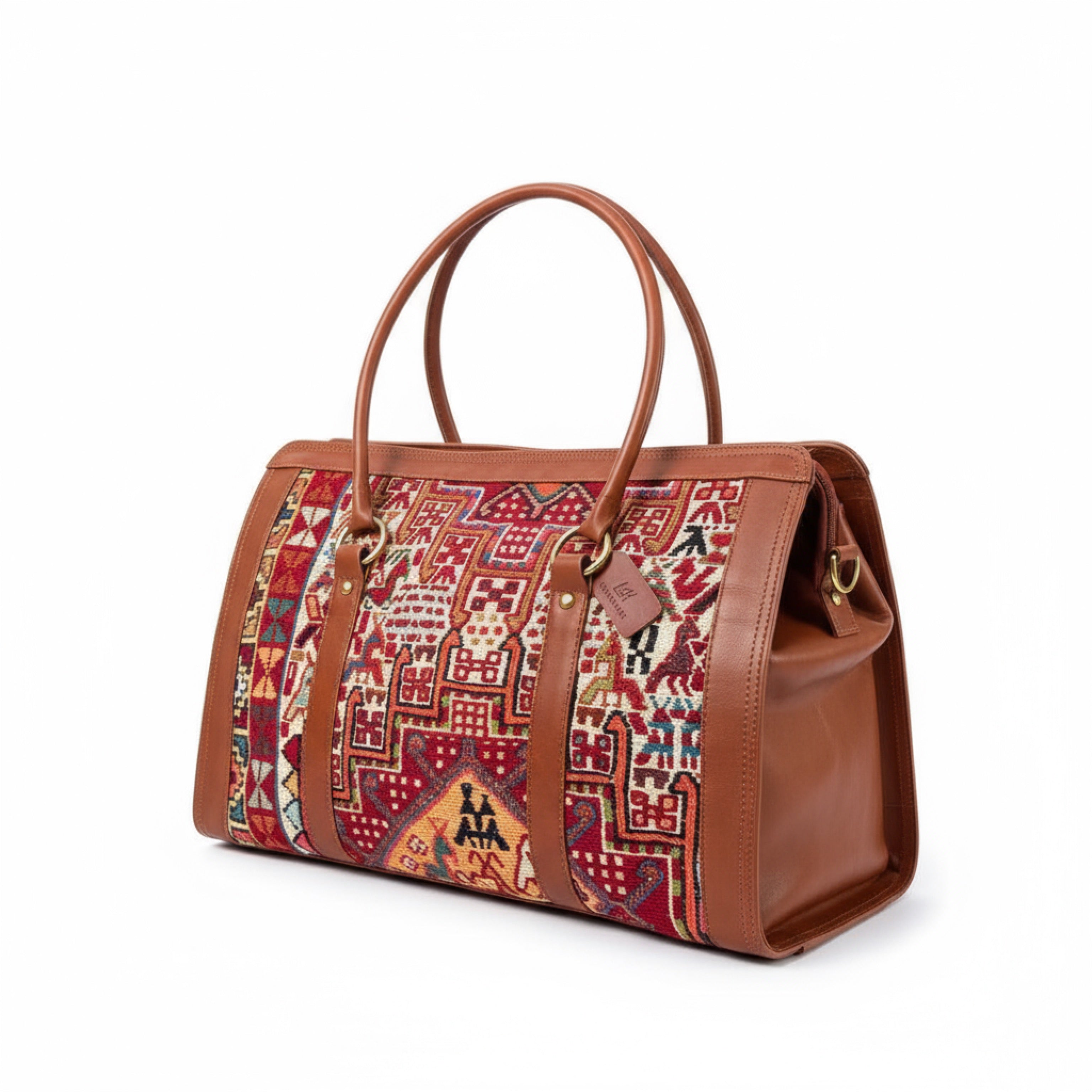 Santorini Sumak Weekender Leather bag