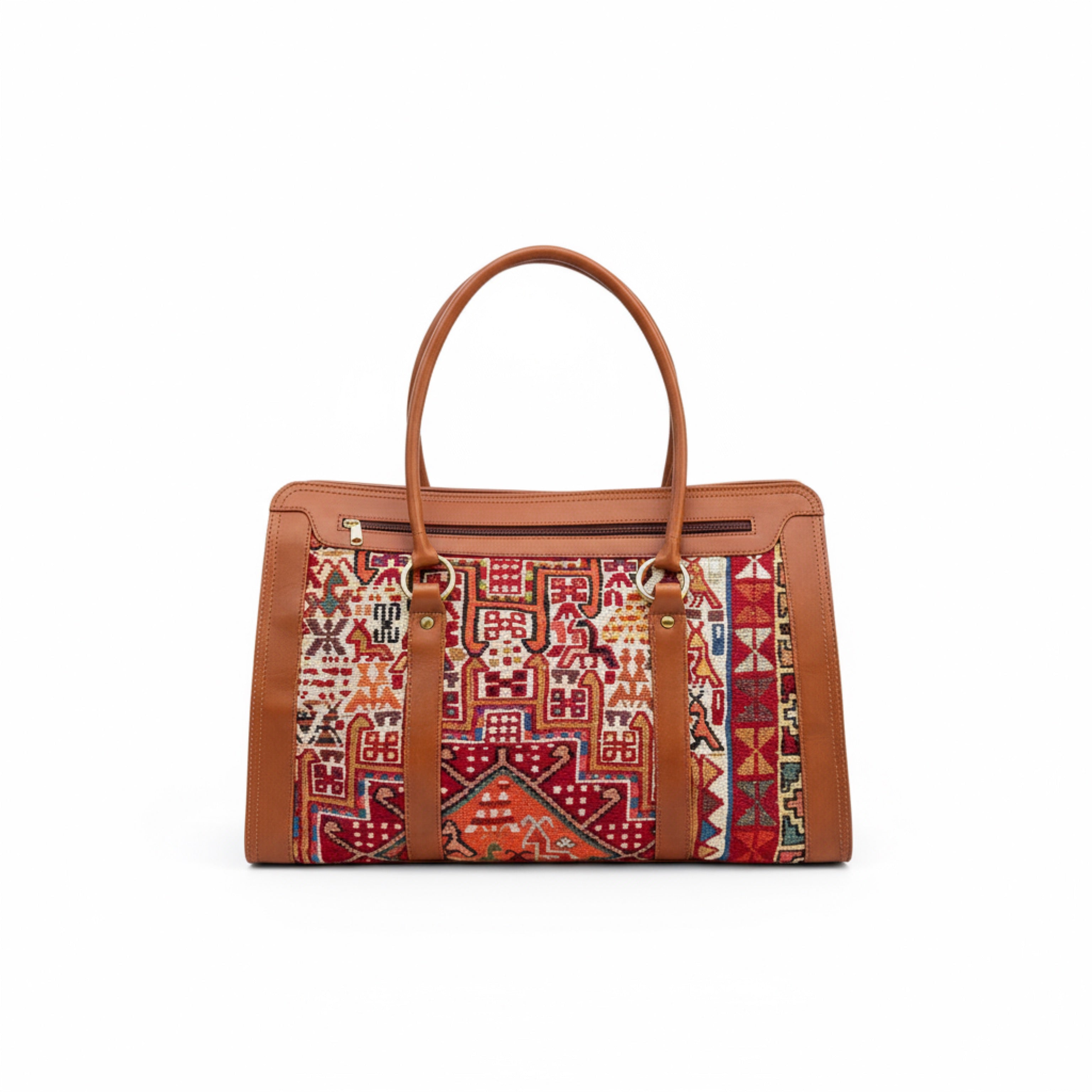 Santorini Sumak Weekender Leather bag