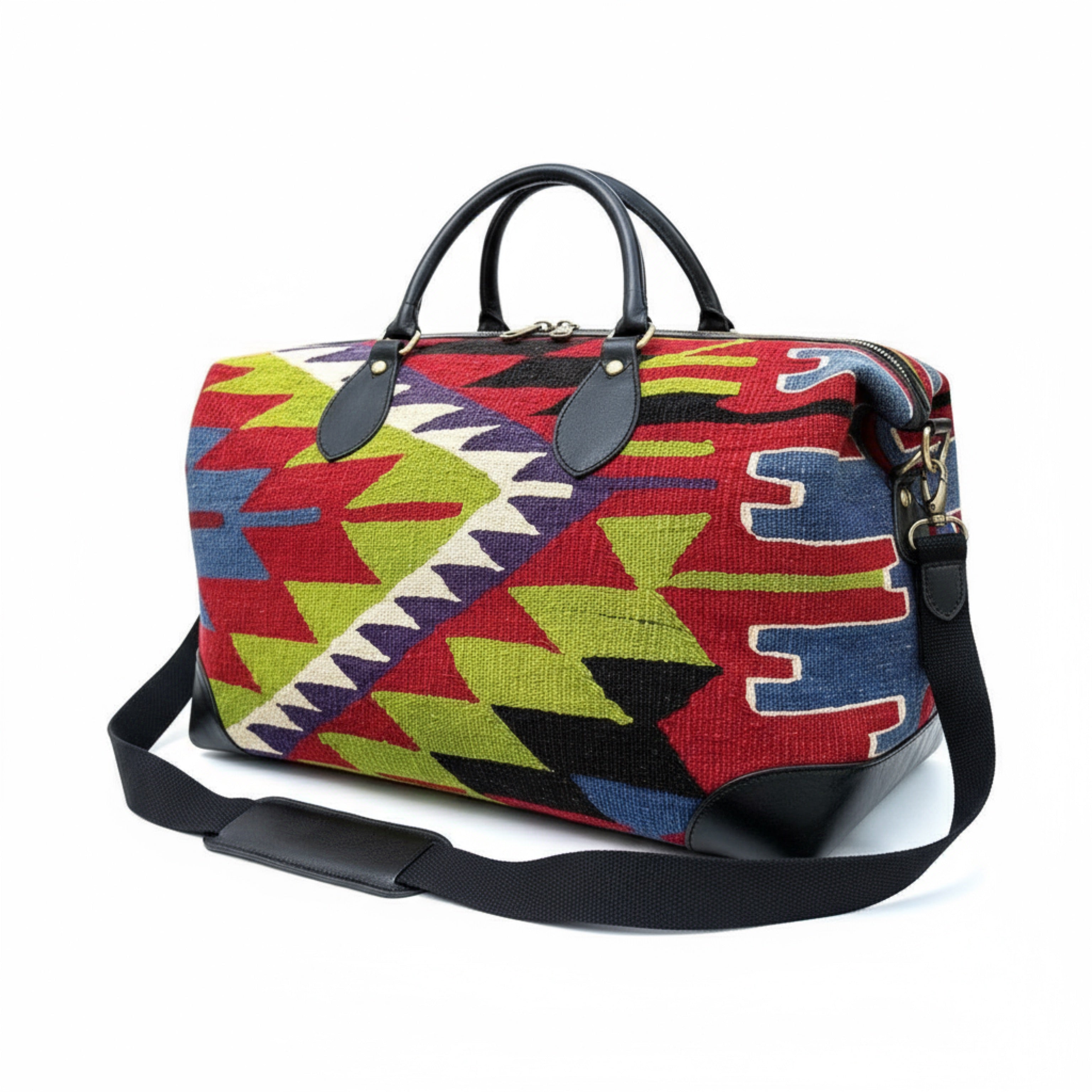 Fiji Kilim Weekender Leather Bag