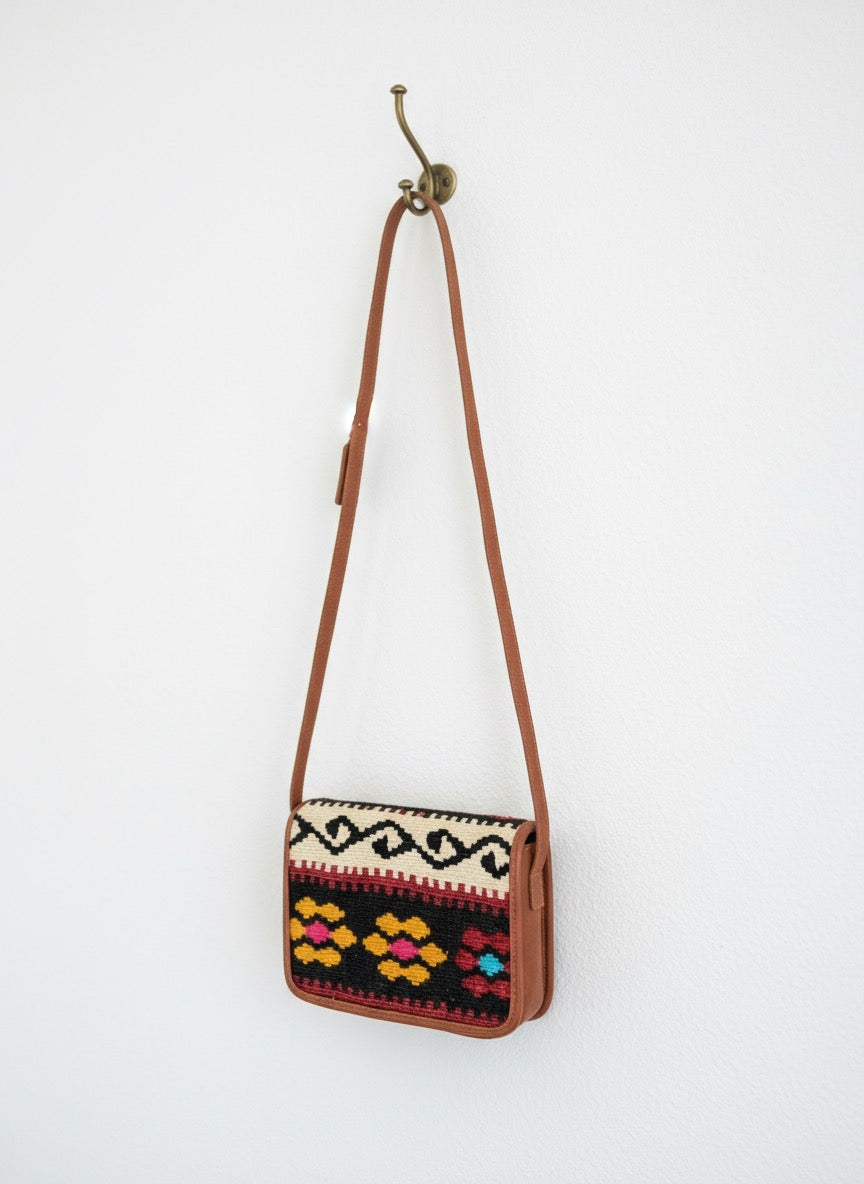 Layla Kilim Crossbody Leather Bag