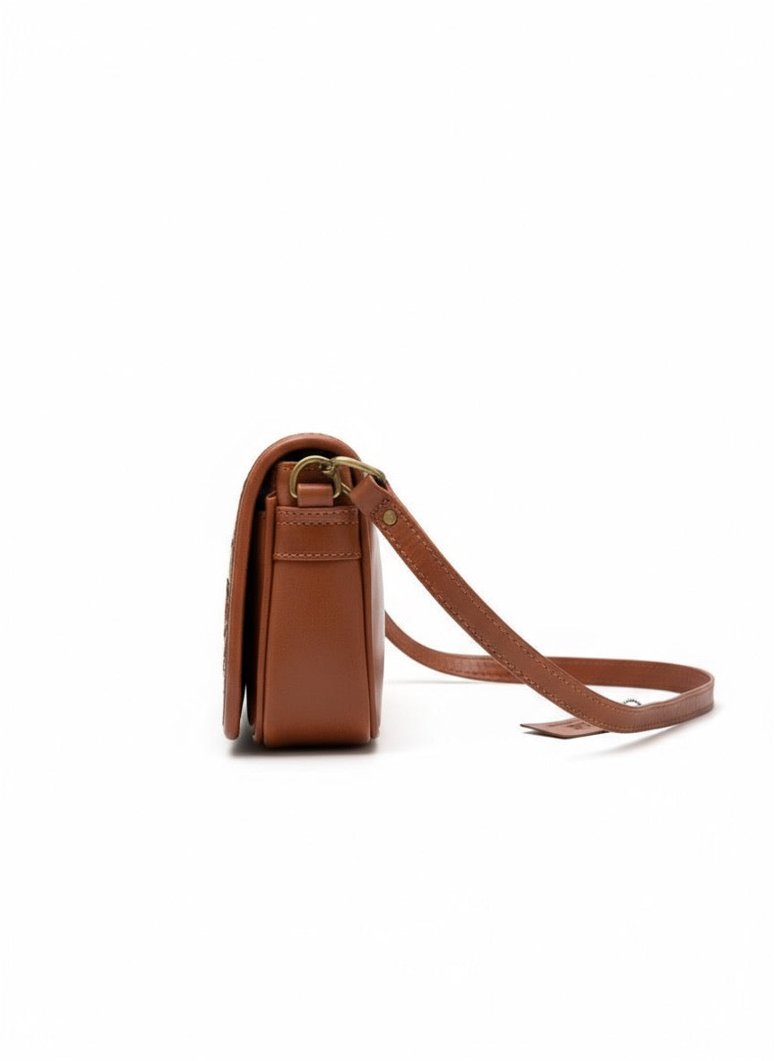Rahma Kilim Crossbody Leather Bag