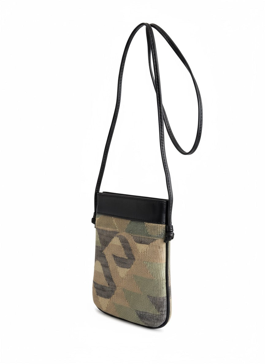 Riyadh Kilim Crossbody Leather Bag | Messenger Kilim Leather Bag | Courier Kilim Leather Bag
