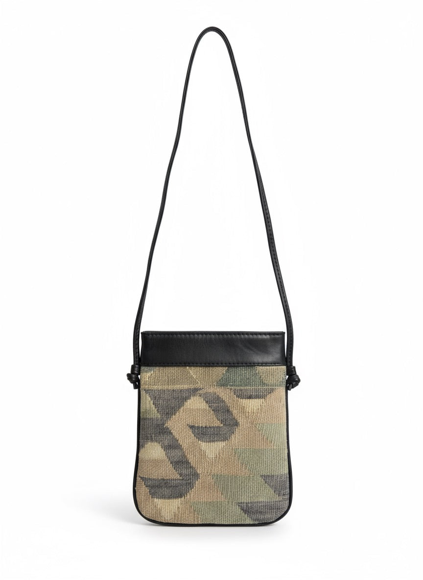 Riyadh Kilim Crossbody Leather Bag | Messenger Kilim Leather Bag | Courier Kilim Leather Bag