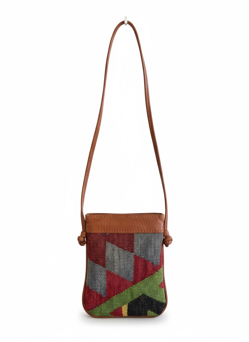 Beirut Kilim Crossbody Leather Bag | Messenger Kilim Leather Bag | Courier Kilim Leather Bag