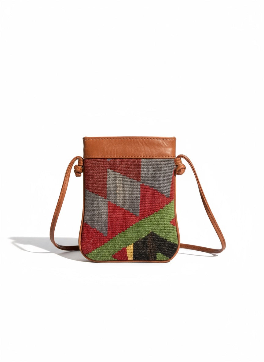 Beirut Kilim Crossbody Leather Bag | Messenger Kilim Leather Bag | Courier Kilim Leather Bag