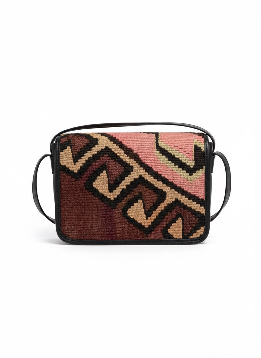 Tuliza Kilim Leather Messenger bag