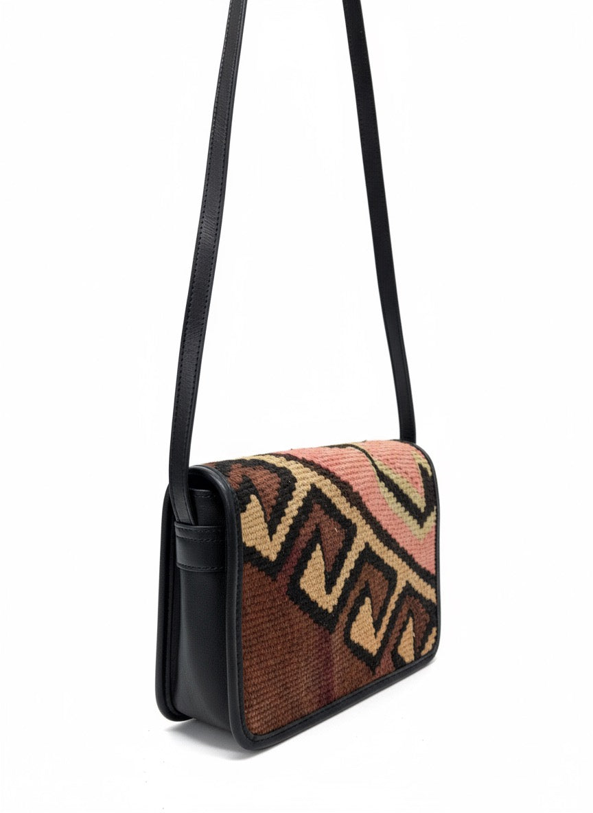 Tuliza Kilim Leather Messenger bag