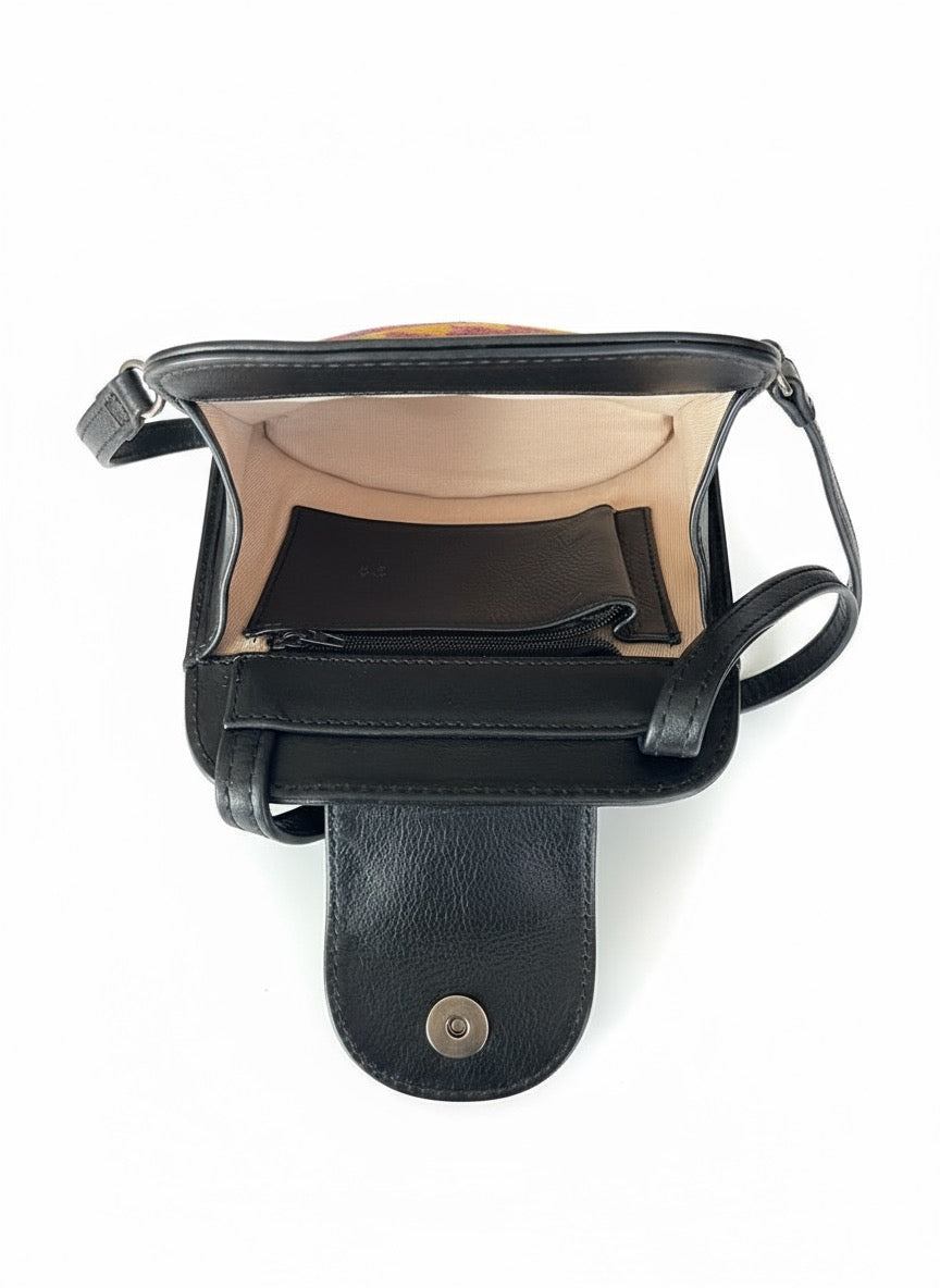 Kalahari Kilim Crossbody Leather Bag | Messenger Kilim Leather Bag | Courier Kilim Leather Bag