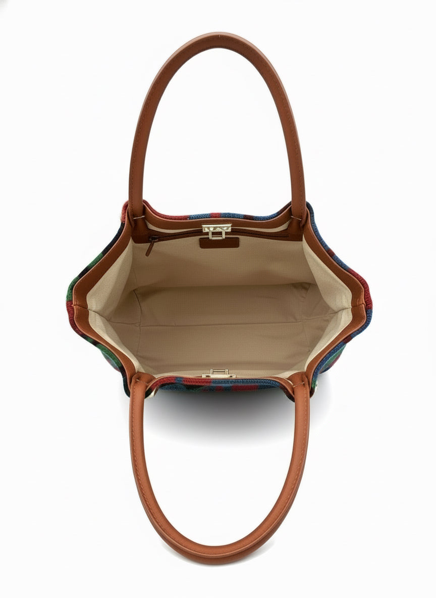 Aegean Kilim Shoulder Leather Bag | Carryall Kilim Leather Bag | Everyday Kilim Leather Bag