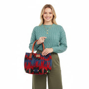 Aegean Kilim Shoulder Leather Bag | Carryall Kilim Leather Bag | Everyday Kilim Leather Bag