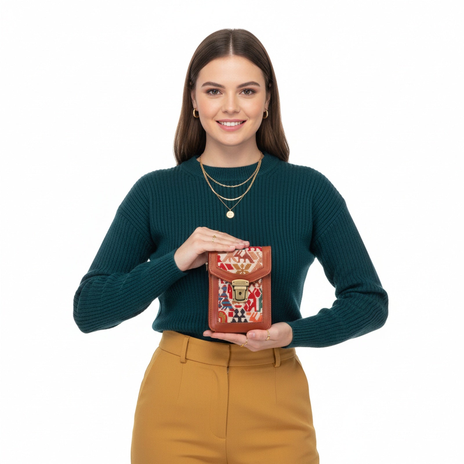Afra Sumak Crossbody Leather Bag