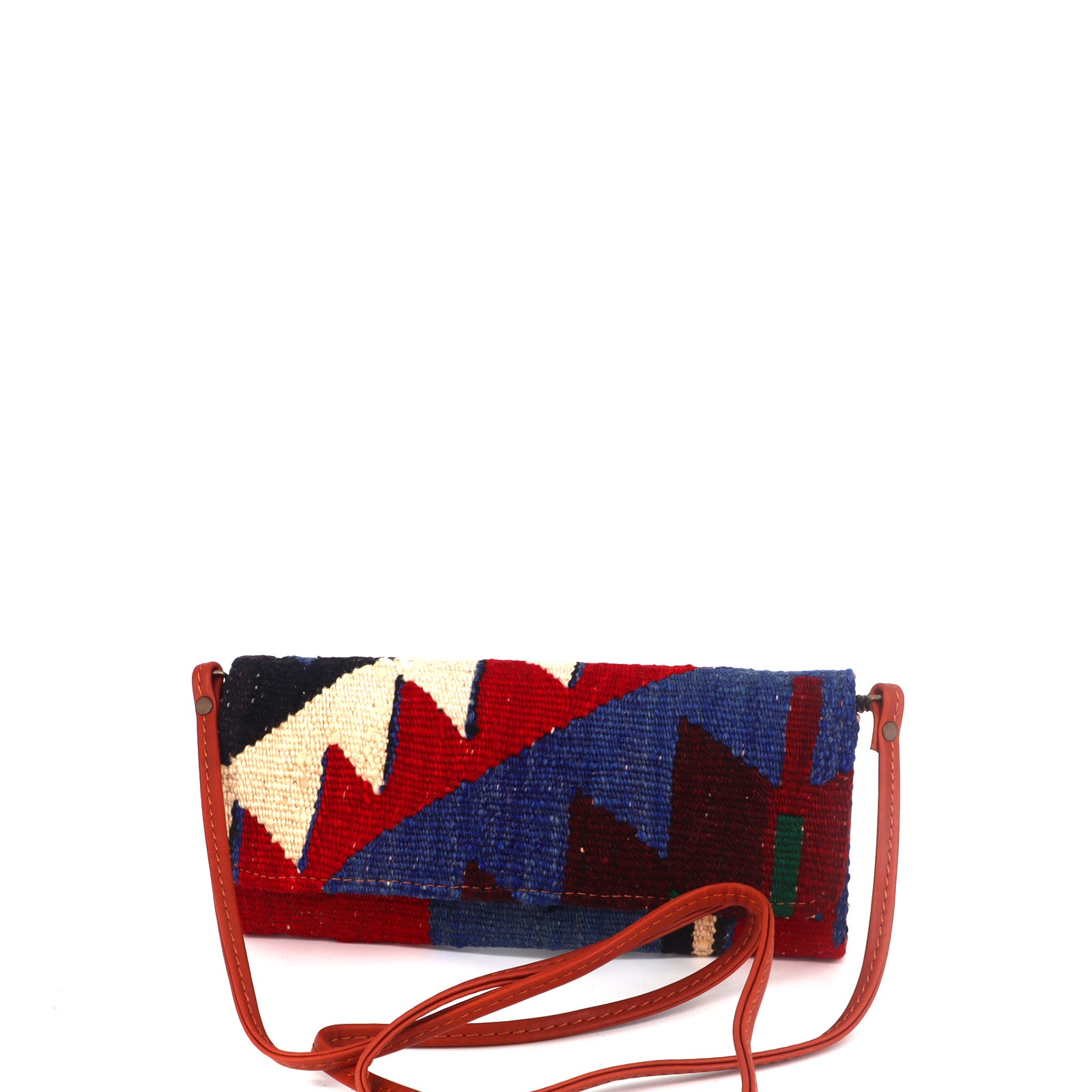 Allegra Kilim Clutch Leather Bag - Image 4