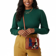 Amara Kilim Crossbody Leather Bag | Messenger Kilim Leather Bag | Courier Kilim Leather Bag