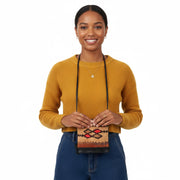 Angkor Kilim Neck Leather Bag | Travel Pouch Kilim Leather Bag | Security Pouch Kilim Leather Bag