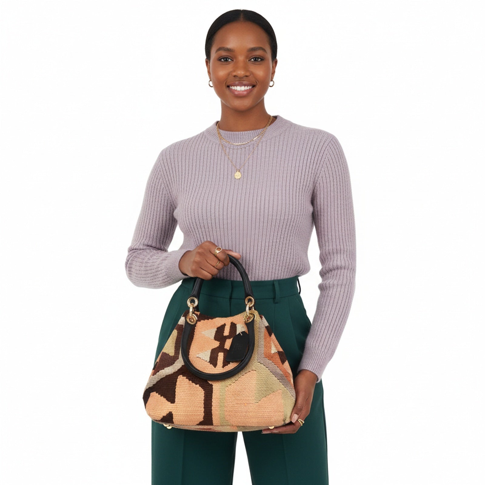 Casablanca Kilim Shoulder Leather Bag | Carryall Kilim Leather Bag | Everyday Kilim Leather Bag