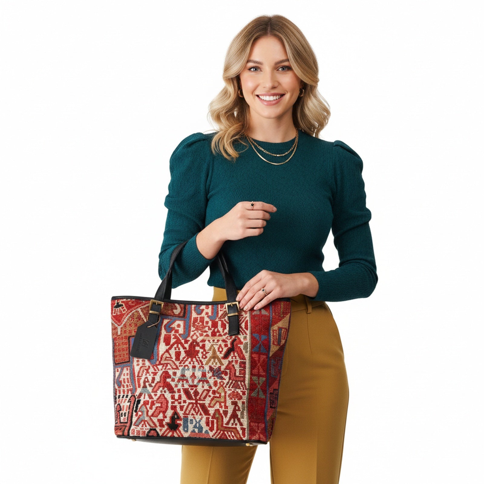 Elysium Kilim Tote Leather Bag | Shopper Kilim Leather Bag | Market Kilim Leather Bag