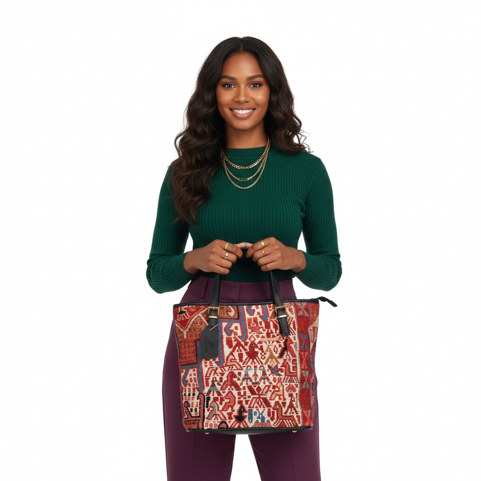 Elysium Kilim Tote Leather Bag | Shopper Kilim Leather Bag | Market Kilim Leather Bag