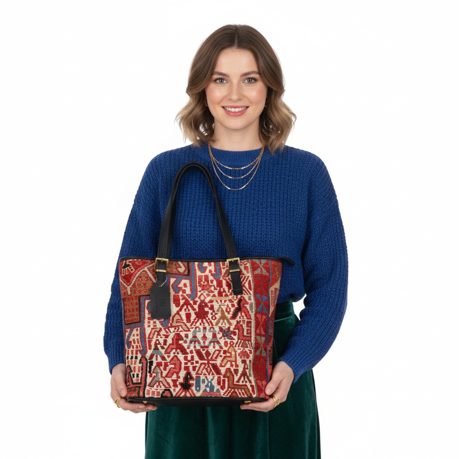 Elysium Kilim Tote Leather Bag | Shopper Kilim Leather Bag | Market Kilim Leather Bag
