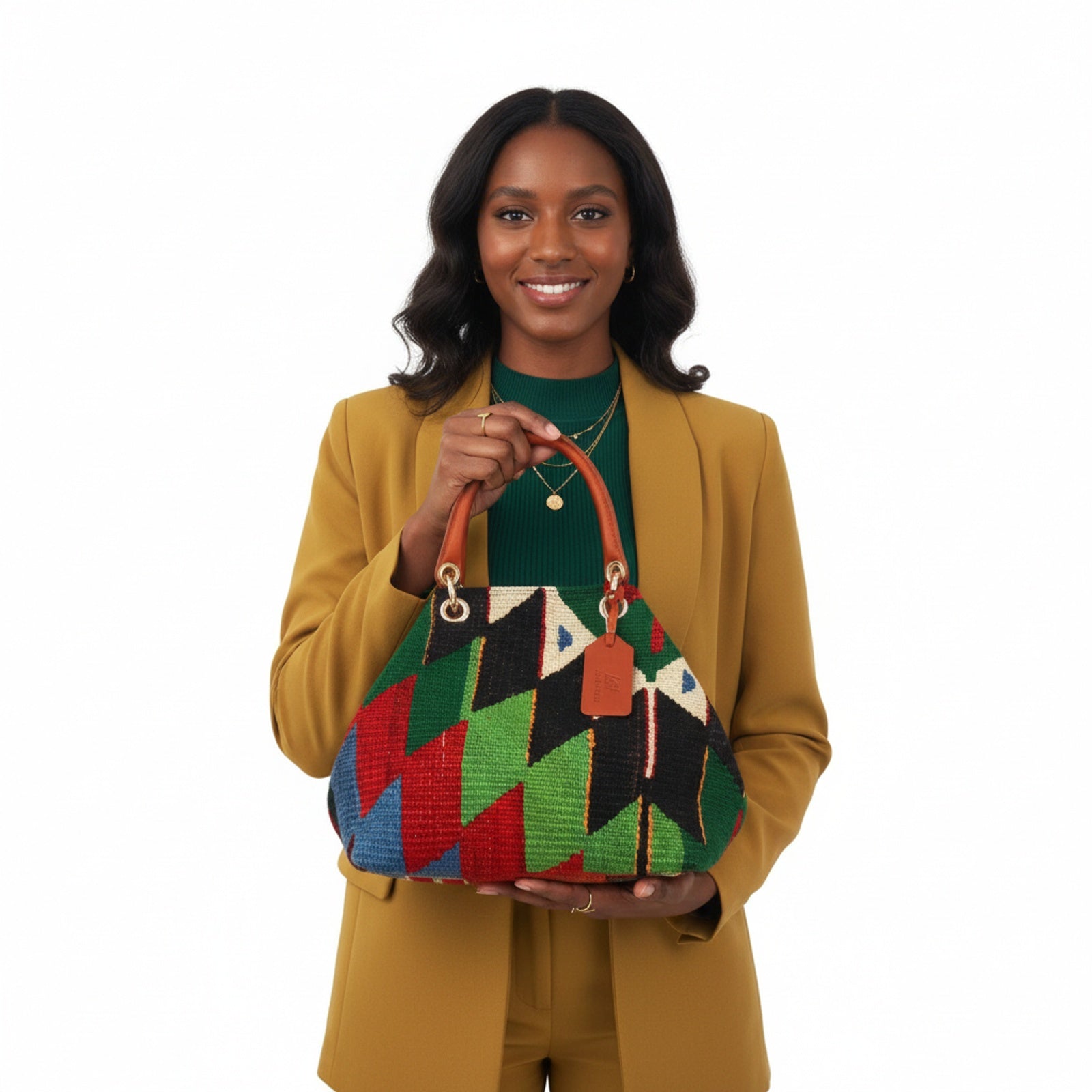 Geisha Kilim Shoulder Leather Bag | Carryall Kilim Leather Bag | Everyday Kilim Leather Bag