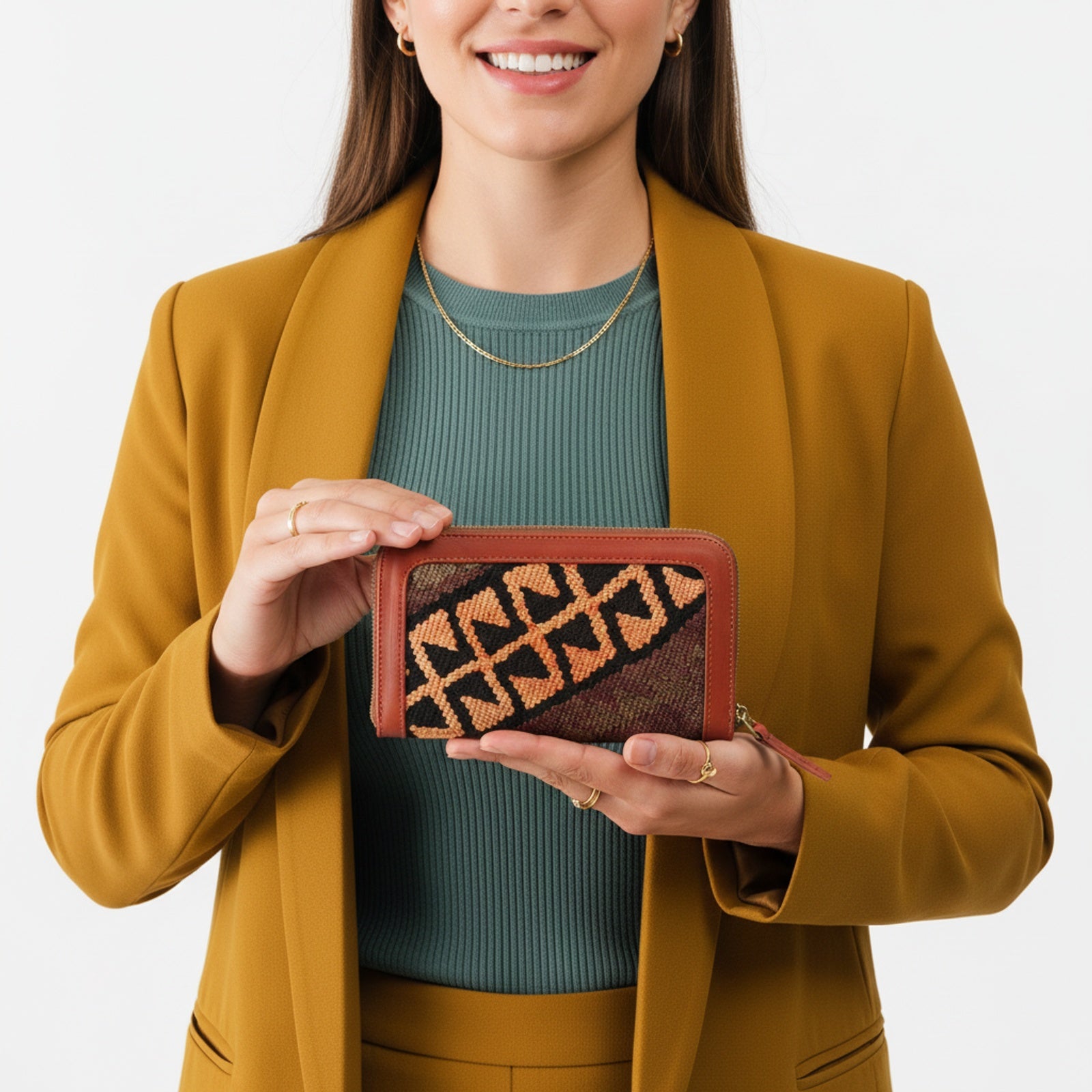 Granada Kilim Weekender Leather Bag | Travel Kilim Leather Bag | Overnight Kilim Leather Bag