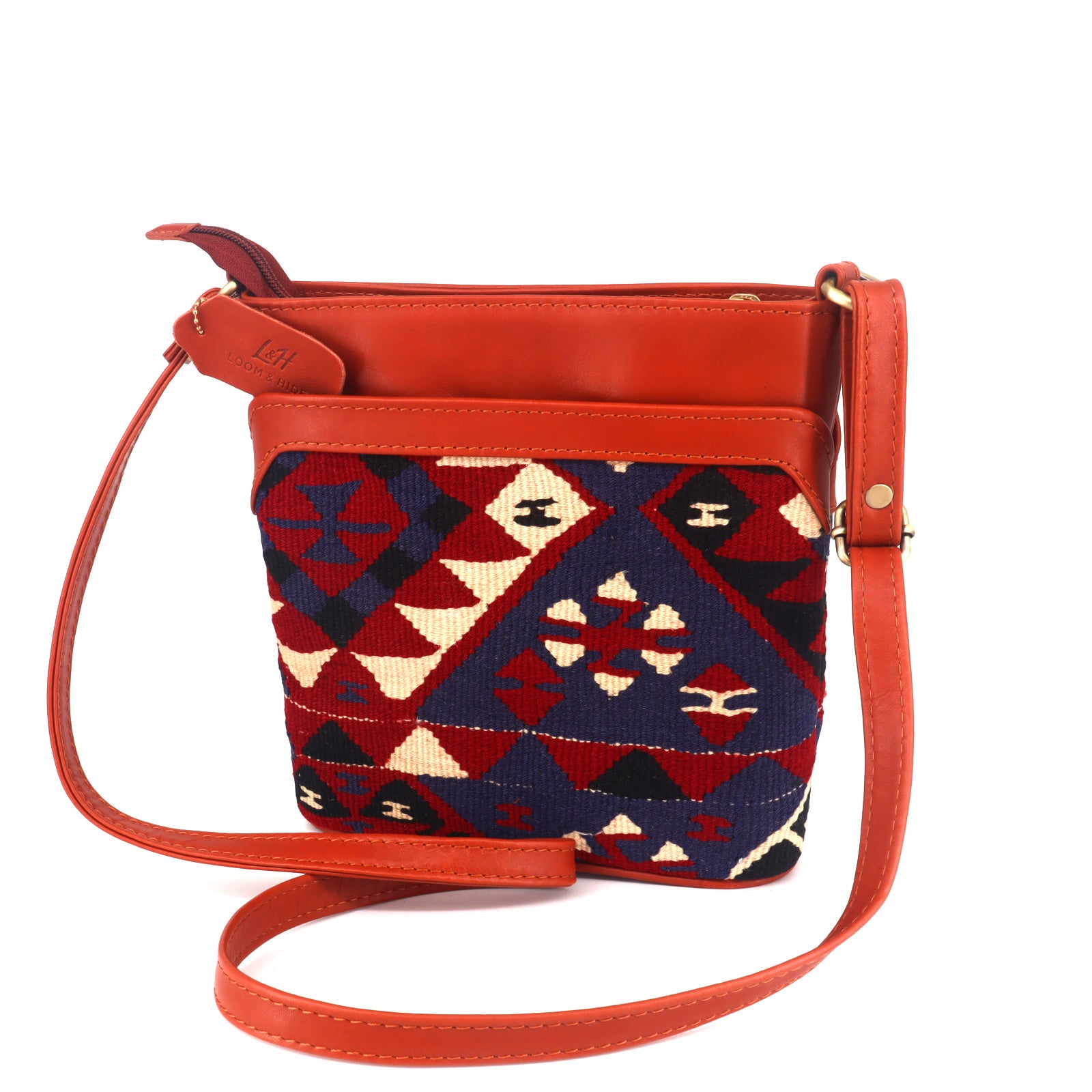 Havana Kilim Crossbody Leather Bag - Image 2