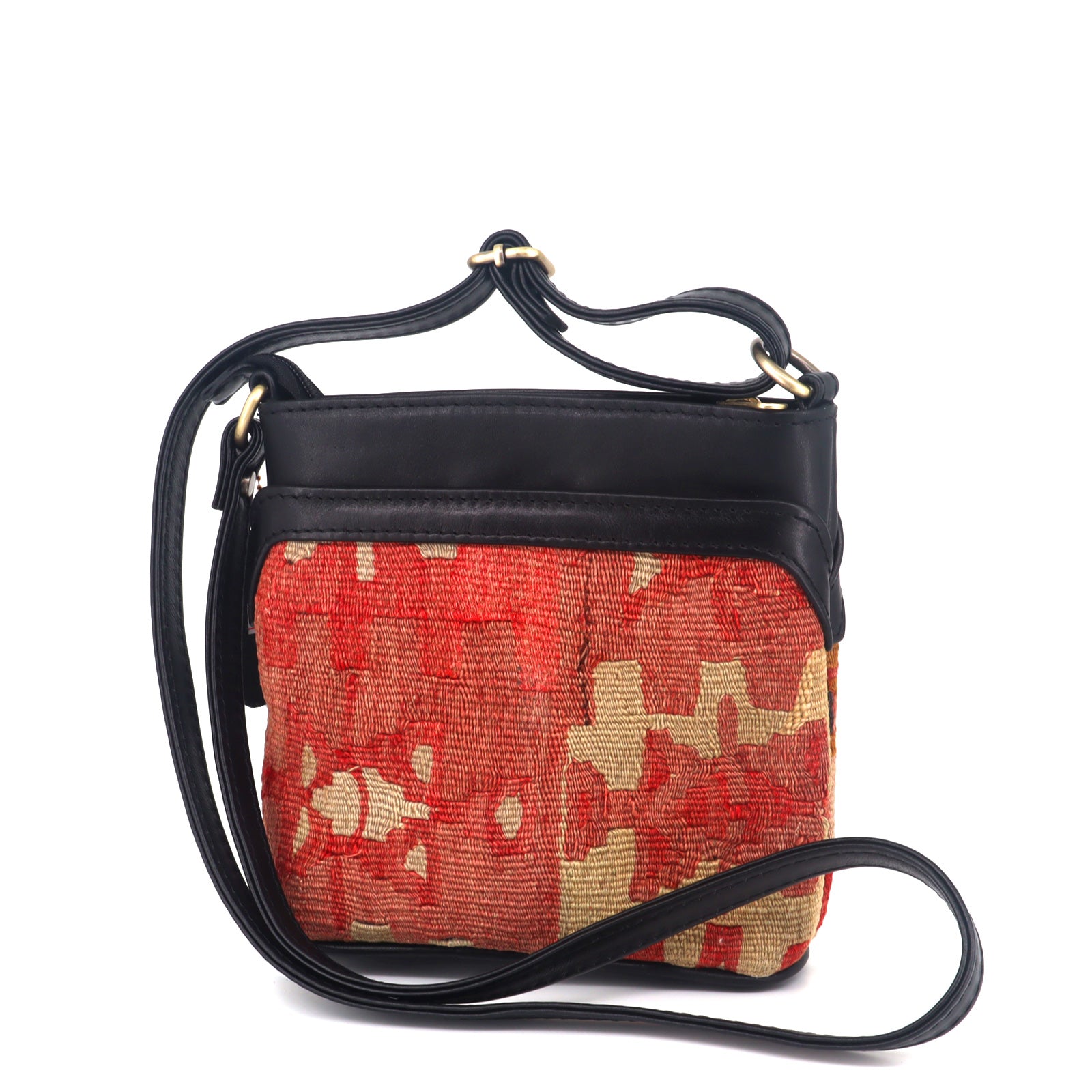 Jade Kilim Crossbody Leather Bag - Image 3