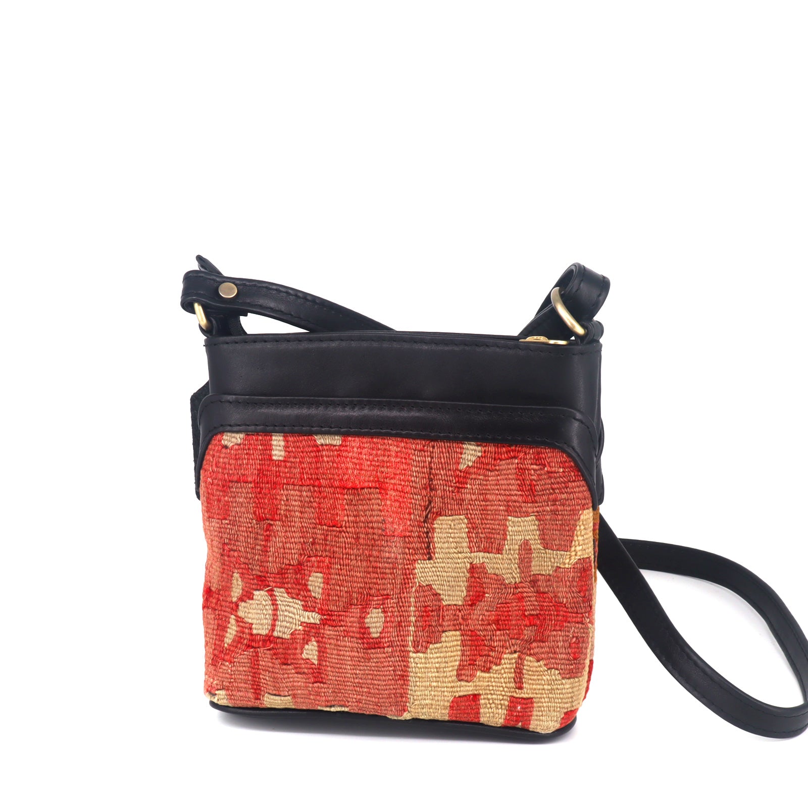 Jade Kilim Crossbody Leather Bag - Image 4