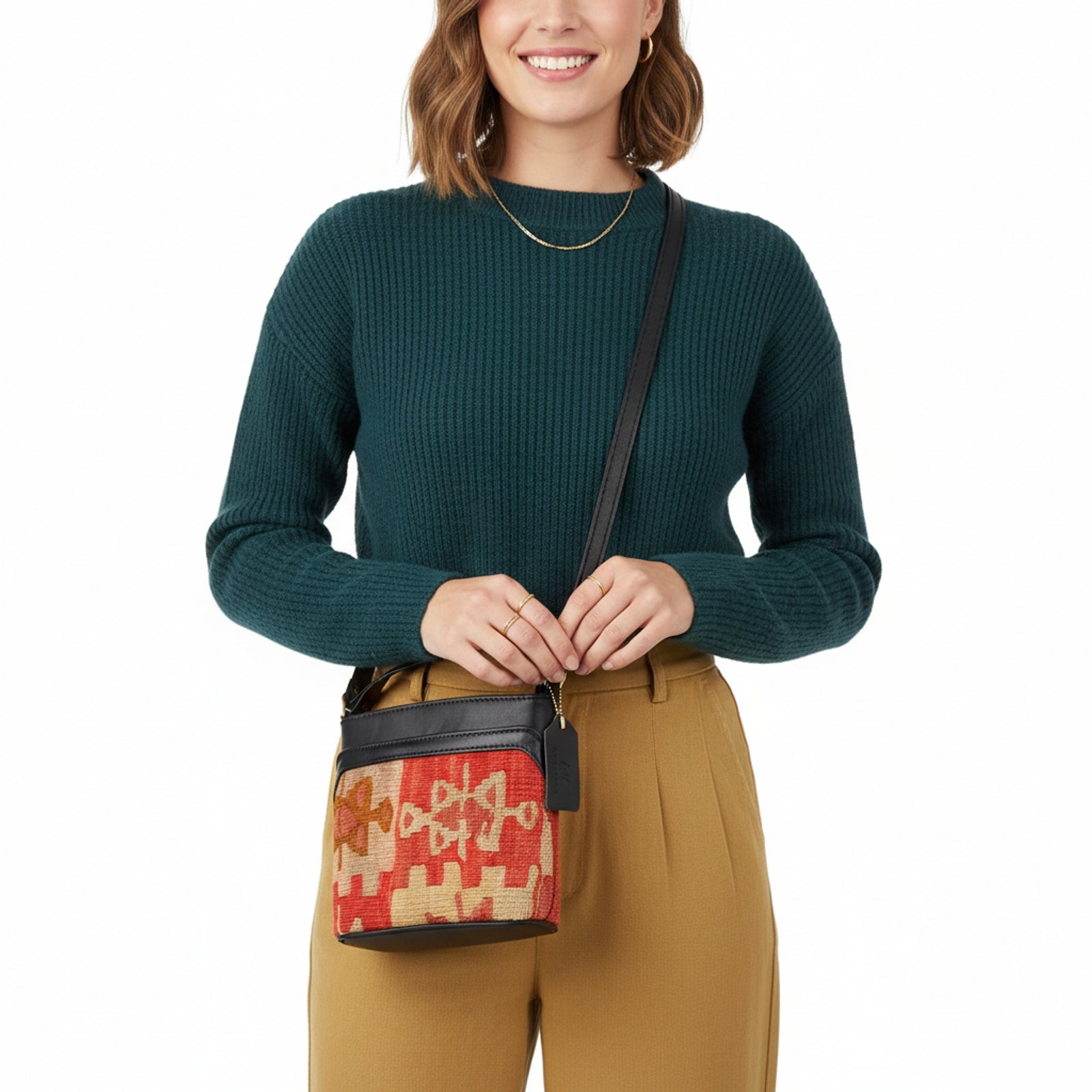Jade Kilim Crossbody Leather Bag | Messenger Kilim Leather Bag | Courier Kilim Leather Bag