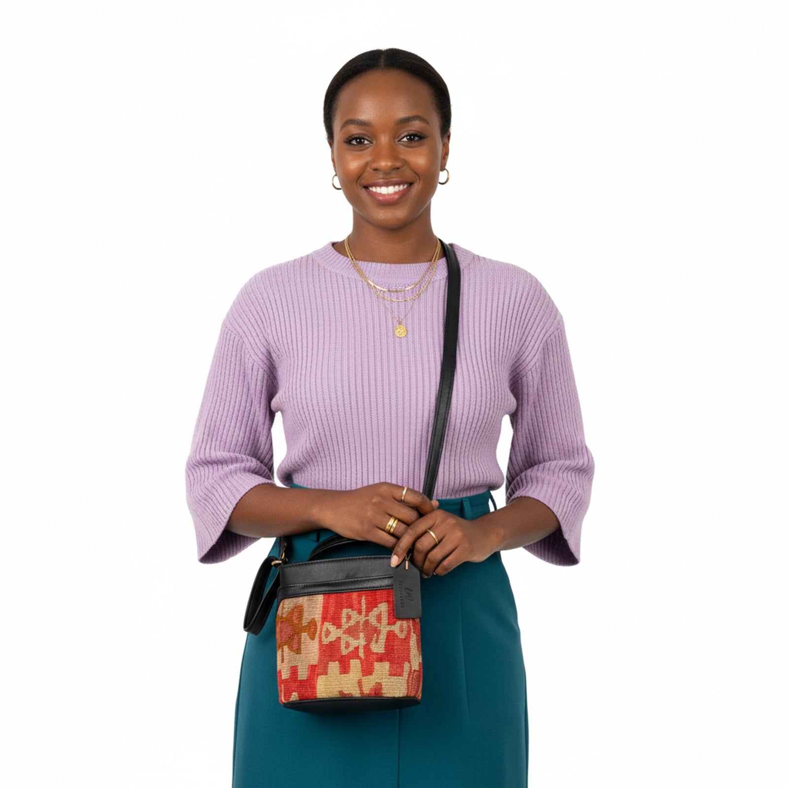 Jade Kilim Crossbody Leather Bag | Messenger Kilim Leather Bag | Courier Kilim Leather Bag