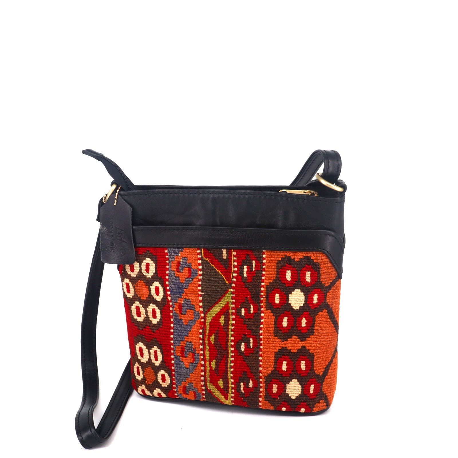 Kilim Crossbody Leather Bag - Image 2