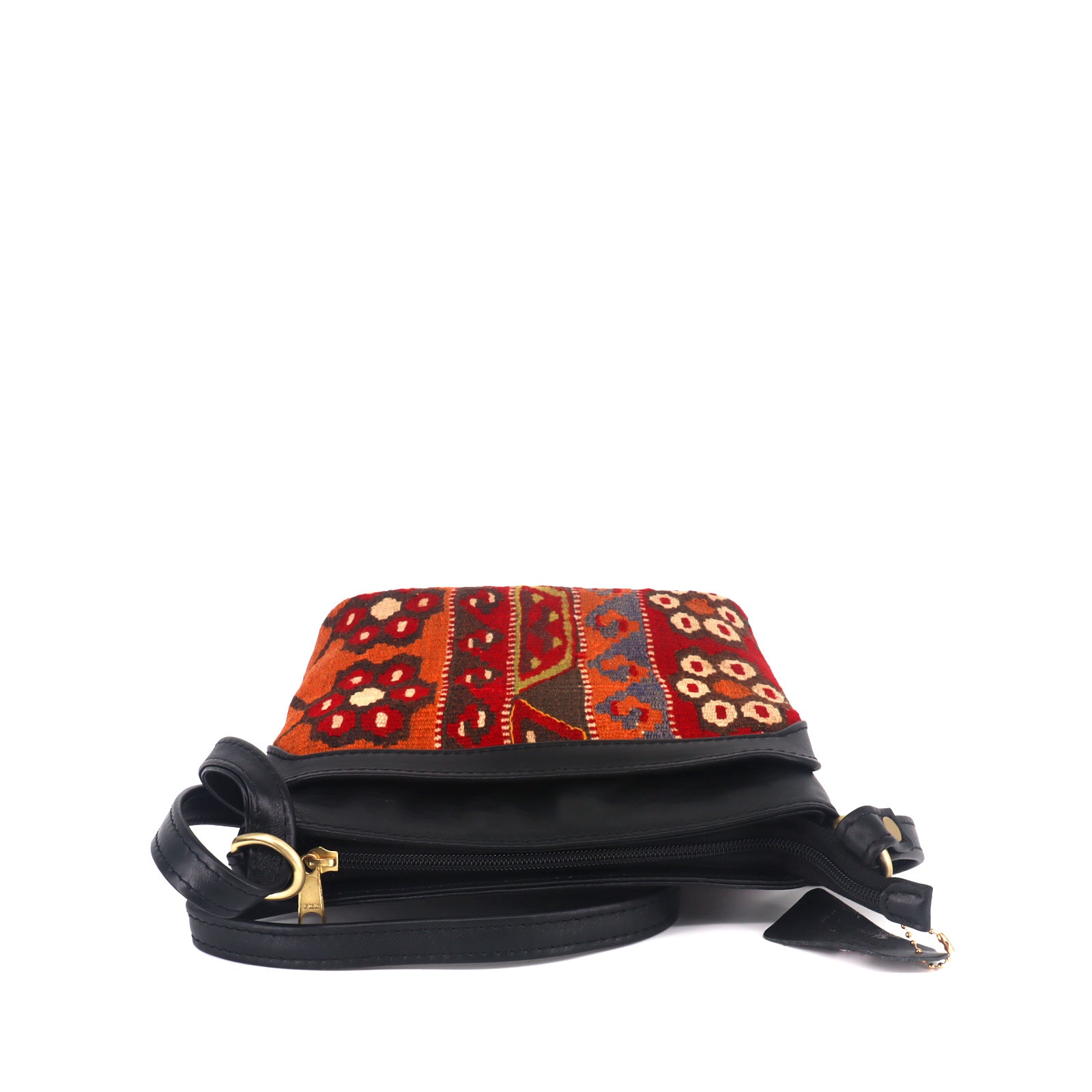 Kilim Crossbody Leather Bag - Image 3